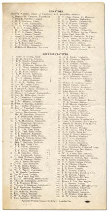 Item #359150 [Broadside]: Senators and Representatives