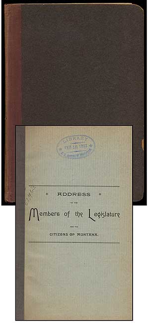 Item #360135 Address To The Members of the Legislature and the Citizens of Montana