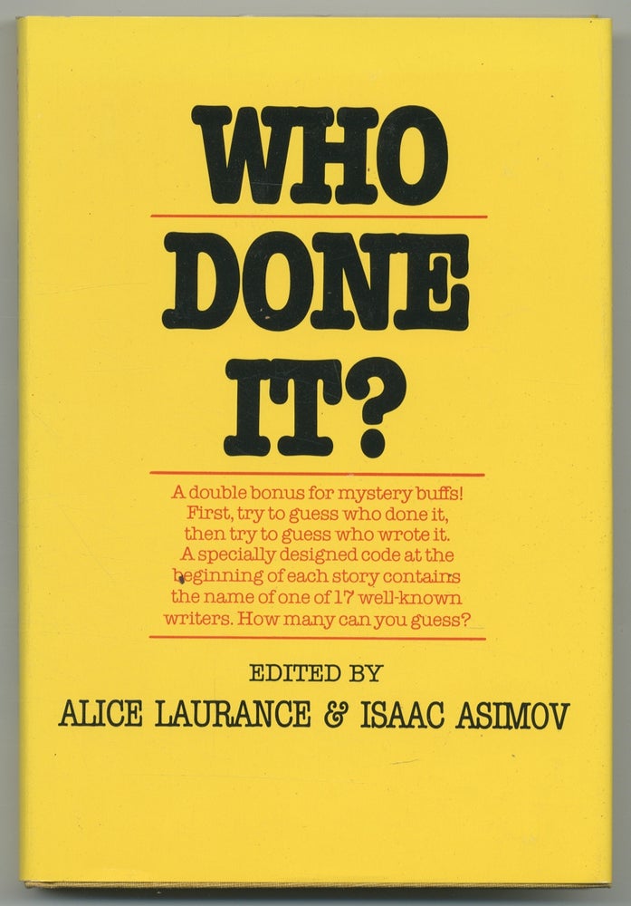 Item #362129 Who Done It? Alice LAURANCE, Isaac Asimov.