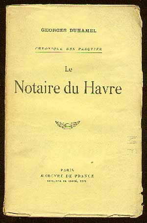 Item #36230 Le Notaire du Havre. Georges DUHAMEL.