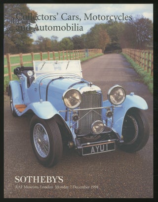 Item #363130 (Exhibition catalog): Sotheby's: Collectors' Cars, Motorcycles and Automobilia:...