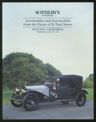 Item #363137 (Exhibition catalog): Sotheby's: Automobiles and Automobilia from the Estate of B....