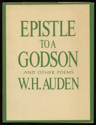 Item #363186 Epistle to a Godson and Other Poems. W. H. AUDEN