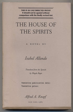 Item #363258 The House of the Spirits. Isabel ALLENDE