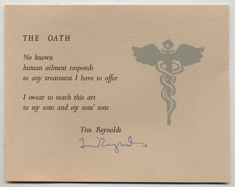 Item #363891 [Postcard]: The Oath. Tim REYNOLDS.