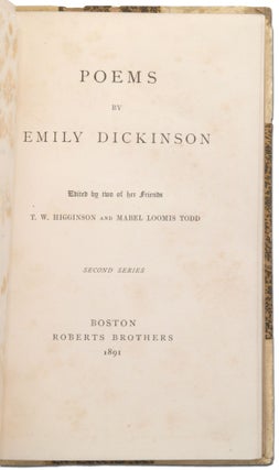 Poems by Emily Dickinson. Second Series