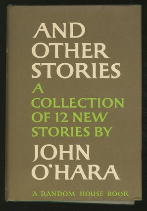 Item #364983 And Other Stories. John O'HARA