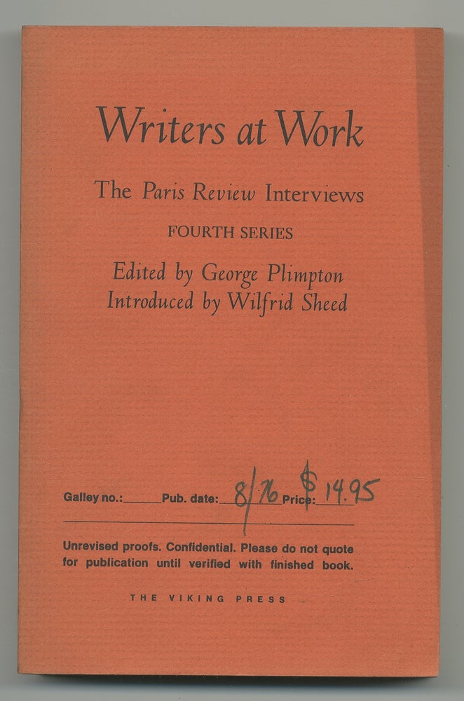 Item #365489 Writers at Work: The Paris Review Interviews Fourth Series. John UPDIKE, George PLIMPTON.