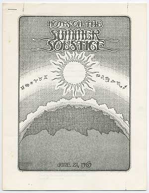 Item #365854 Notes on the Summer Solstice [Brain of Pooh Newsletter #1]. Diane di PRIMA.