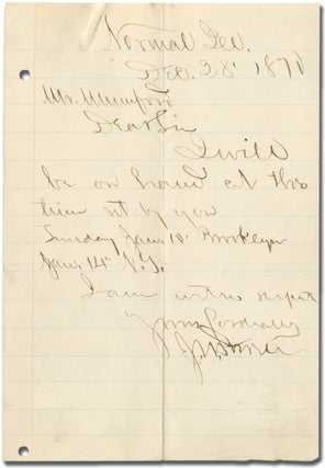 Item #366054 Autograph Letter Signed ("J.W. Powell"). John Wesley POWELL