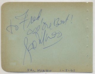 Autographed Album Leaf Signed by Sal Mineo and Sammy Davis, Jr.