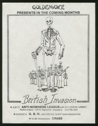 Item #367127 [Punk Flyer]: GoldenVoice presents British Invasion. Social Unrest Anti-Nowhere...