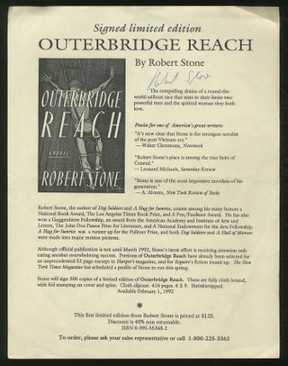 Item #367499 [Broadside or flyer]: Outerbridge Reach. Robert STONE