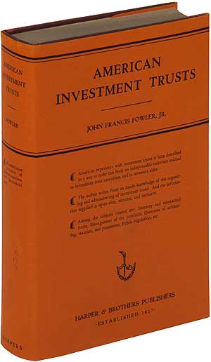 Item #368270 American Investment Trusts. John Francis FOWLER, Jr.