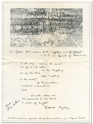 Broadside]: 'In Gaelic r?n means both mystery and the beloved'. Diane and Sheppard di PRIMA.