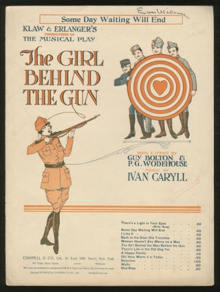 Item #368565 [Sheet Music Score] The Girl Behind the Gun. Guy BOLTON, P. G. Wodehouse, Ivan Caryll