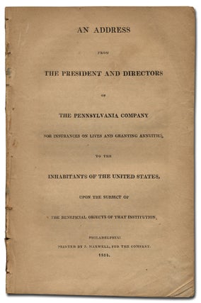 Item #370070 An Address from the President and Directors of the Pennsylvania Company for...