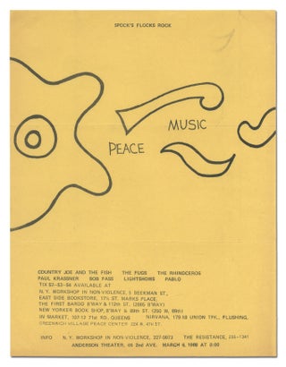 Item #370552 [Handbill]: Spock's Flock Rock. Peace Music. Country Joe and the Fish. The Fugs. The...