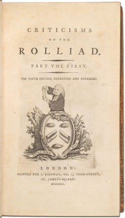 Criticisms on the Rolliad [with] Probationary Odes for the Laureatship [with] Political Miscellanies by the authors of the Rolliad and Probationary Odes (Four Works in One Volume, 1790-1791)