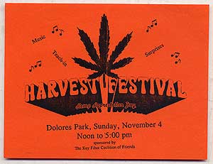 Item #370806 [Handbill]: Harvest Festival: Hemp Appreication Day. Dolores Park, Sunday, November 4