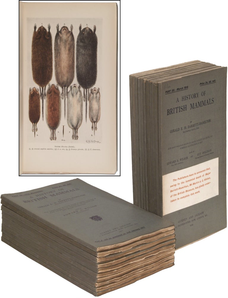 A History of British Mammals (Parts 1-21. Gerald E. H. BARRETT-HAMILTON, and Martin.