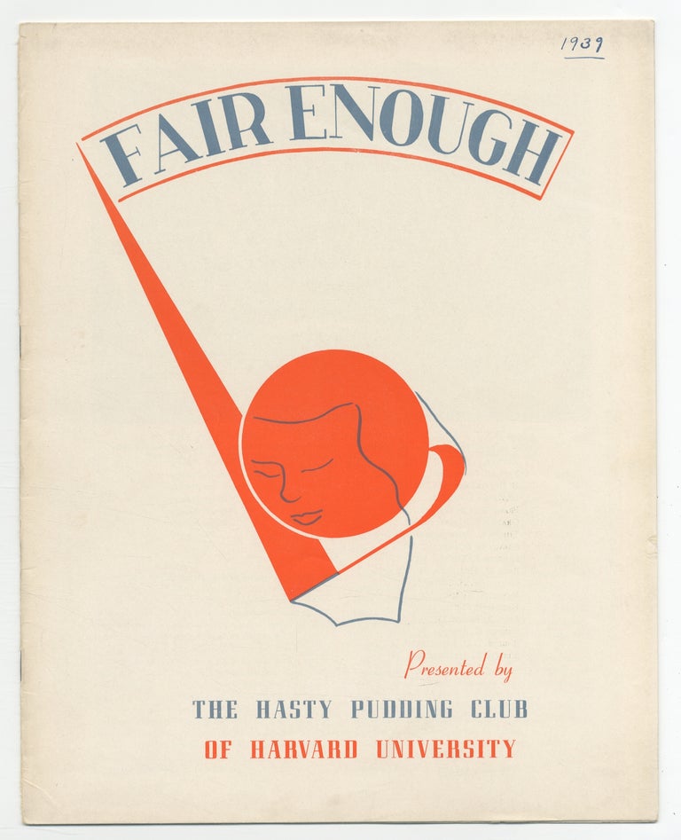 Item #371379 [Program for] Fair Enough. Alan Jay LERNER.