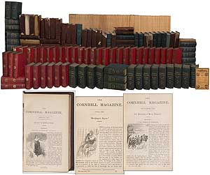 Item #371693 The Cornhill Magazine: Volumes 1-29, 34-114, 125-129 (1860-1924); and 98 single issues in printed wrappers (1924-1933). William Makepeace THACKERAY, Matthew Arnold, John Ruskin, Joseph Conrad, Henry James, Arthur Conan Doyle, Robert Louis Stevenson, George Meredith, Elizabeth Gaskell, Wilkie Collins, George Eliot, Anthony Trollope.