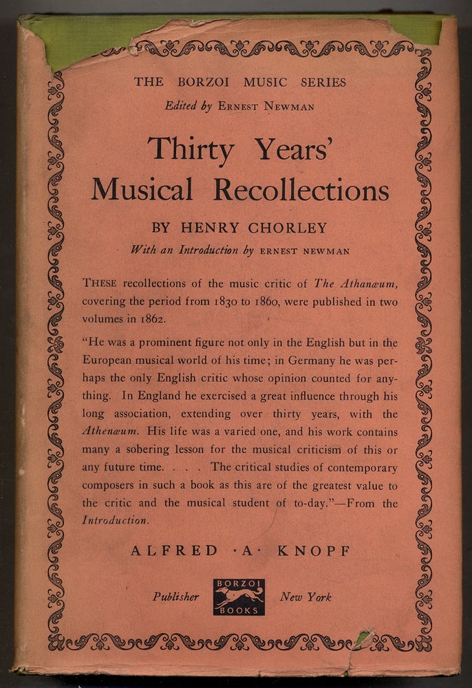 Item #372156 Thirty Years' Musical Recollections. Henry CHORLEY.