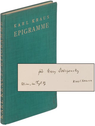 Epigramme. Karl KRAUS.
