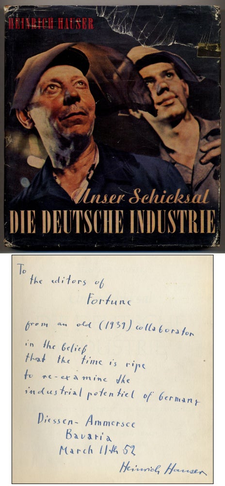Item #372403 Unser Schicksal Die Deutsche Industrie. Heinrich HAUSER.