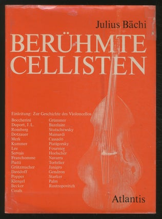 Item #372747 Berühmte Cellisten. Julius BÄCHI
