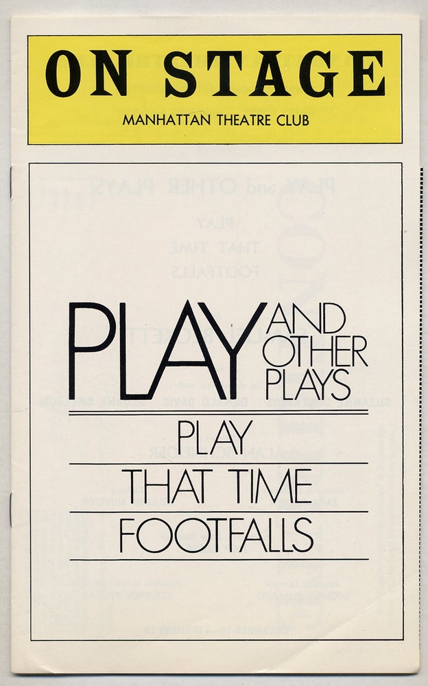 Item #373066 [Program]: Play and Other Plays. Samuel BECKETT.