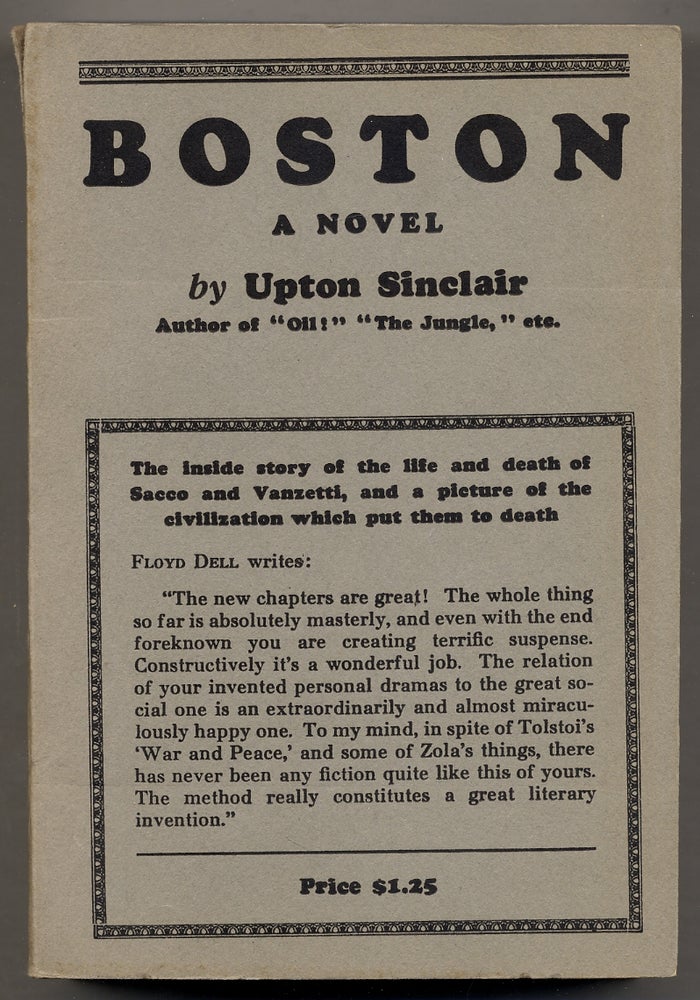 Item #373950 Boston: A Novel. Upton SINCLAIR.