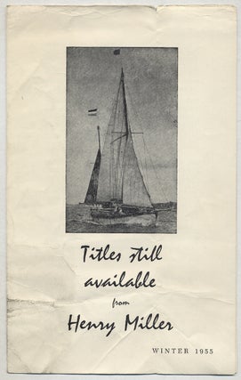 Item #374186 Titles Still Available from Henry Miller Winter 1955. Henry MILLER