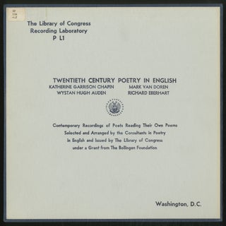 Item #375121 [Vinyl Record]: Twentieth Century Poetry in English. Katherine Garrison CHAPIN,...