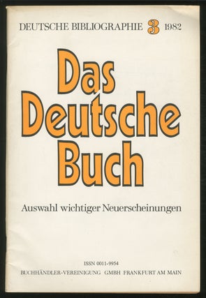 Item #375365 Das Deutsche Buch: Auswahl Wichtiger Neuerscheinungen: Deutsche Bibliographie, 1982, 3