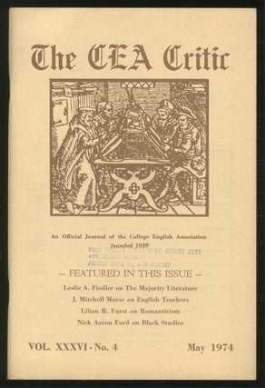 Item #375376 The CEA Critic: An Official Journal of The College English Association: May 1974,...
