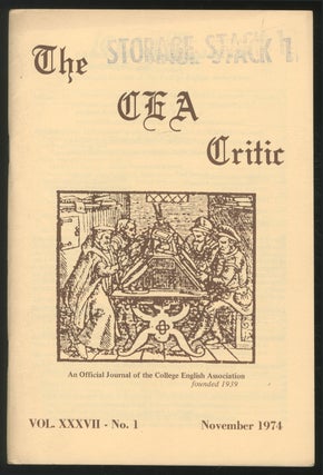 Item #375377 The CEA Critic: An Official Journal of The College English Association: November...