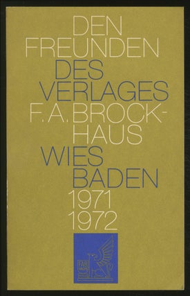 Item #376533 Den Freunden des Verlages, F.A. Brockhaus, Wiesbaden, 1971-1972