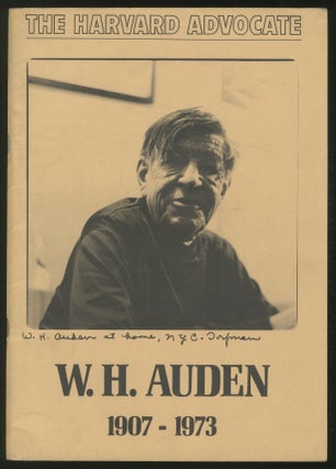 Item #377189 The Harvard Advocate Volume CVIII, Number Two and Three: Special Issue: W.H. Auden,...