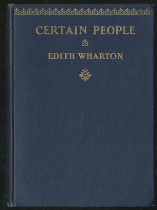 Item #377915 Certain People. Edith WHARTON