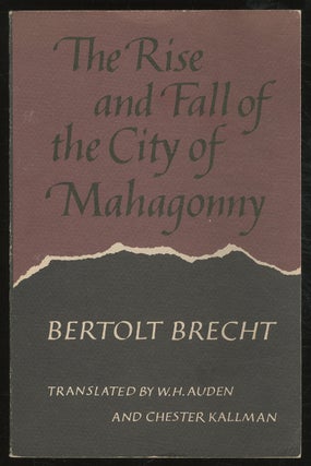 Item #378007 The Rise and Fall of the City of Mahagonny. Bertolt BRECHT