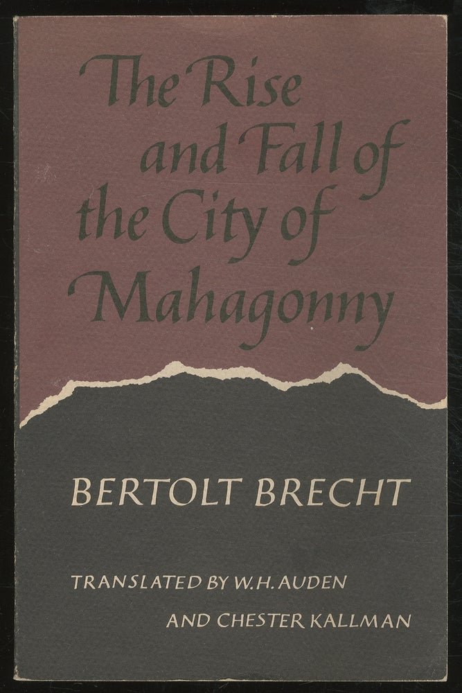 Item #378007 The Rise and Fall of the City of Mahagonny. Bertolt BRECHT.