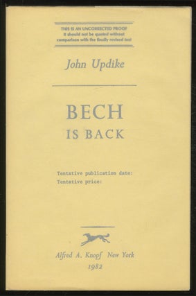 Item #379876 Bech is Back. John UPDIKE
