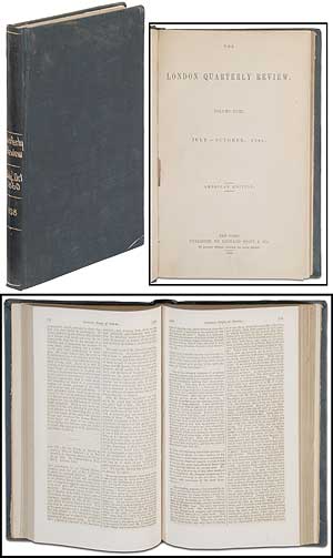 Item #379924 "Darwin's Origin of Species" [Review in]: The London Quarterly Review, Volume 108 July-October, 1860. Samuel WILBERFORCE, Samuel Smiles, James Craigie Robertson.