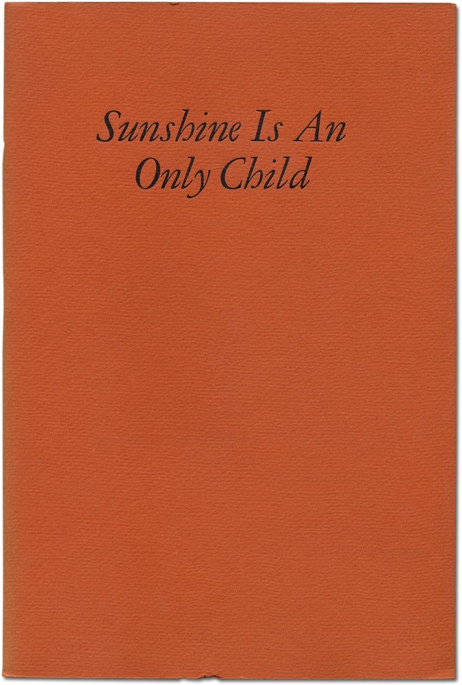 Item #380512 Sunshine is an Only Child. James PURDY.