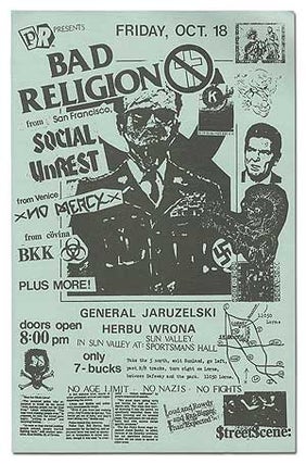 Item #380765 [Punk Flyer]: PR Presents Bad Religion. Social Unrest Bad Religion, BKK, No Mercy