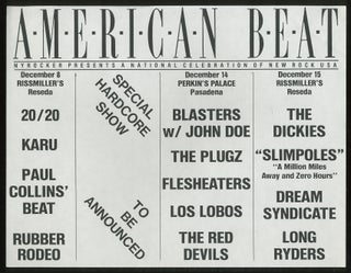 Item #380844 [Punk Flyer]: American Beat; NYRocker Presents a National Celebration of New Rock...