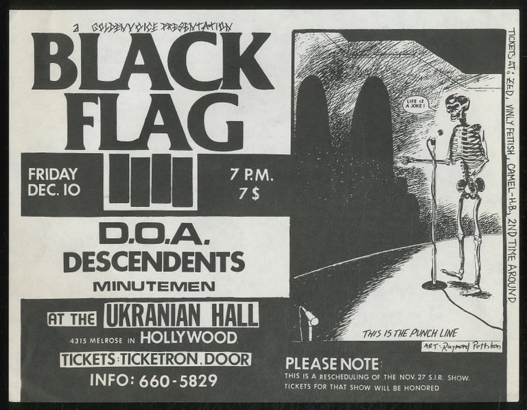 Item #380853 [Punk Flyer]: This is a Punch Line. Raymond PETTIBON, Black Flag.