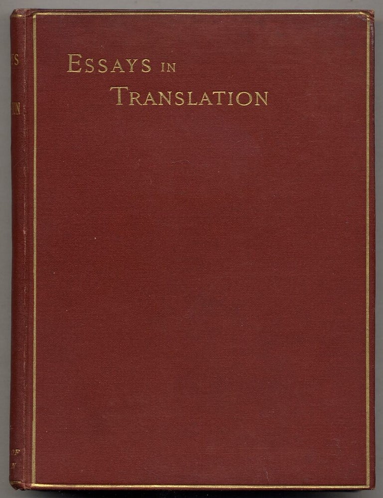 Item #381886 Essays in Translation and Other Contributions